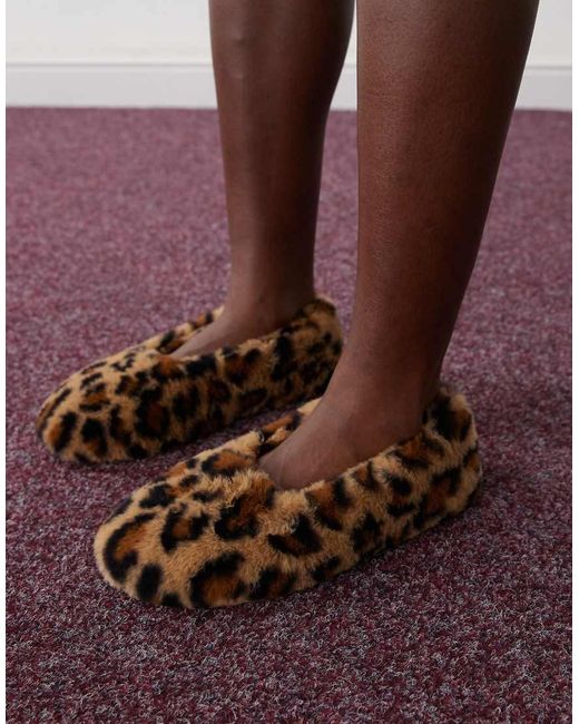 Monki Purple Ballet Super Soft Fur Slippers