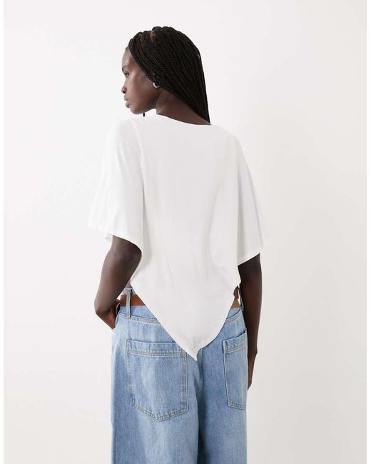 ASOS White Double Layer Cape Top