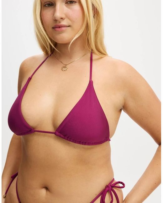 Cotton On Pink String Triangle Bikini Top