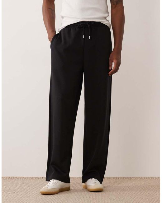 ASOS Natural Luxe Wide Leg Trackies for men