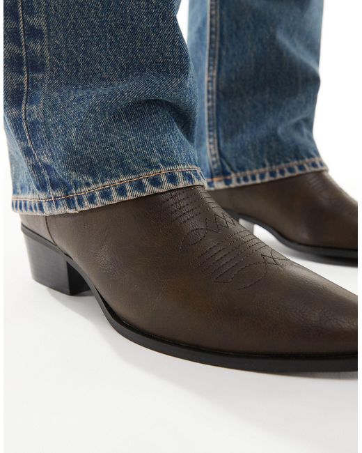 ASOS Blue Cowboy Boots for men