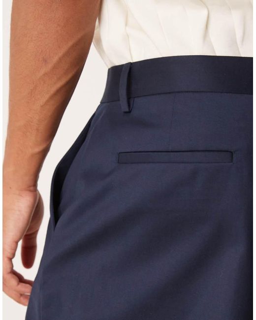Pantalones De Vestir De Pernera Barrel Ancha De ASOS de hombre de color Blue