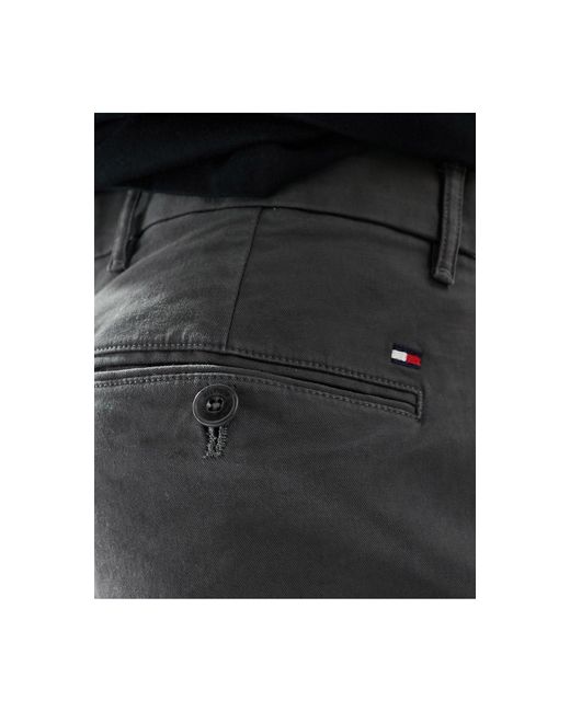 Tommy Hilfiger Black Chelsea Essential Twill Chinos for men