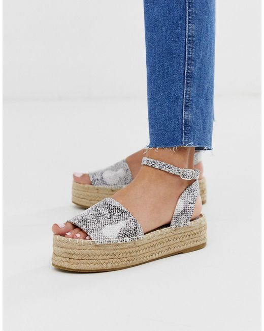 snake espadrille sandals