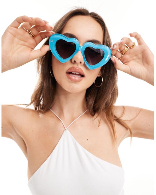 A.J. Morgan Blue Festival Heart Sunglasses