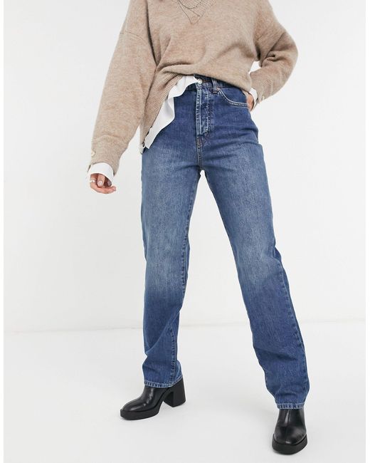 TOPSHOP Denim Carpenter Jeans in Blue 