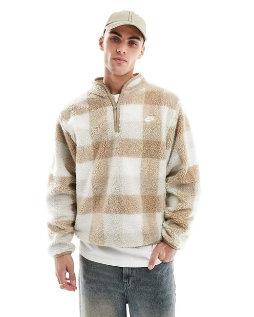 Nike Natural Club Winterized Checked Fleece for men