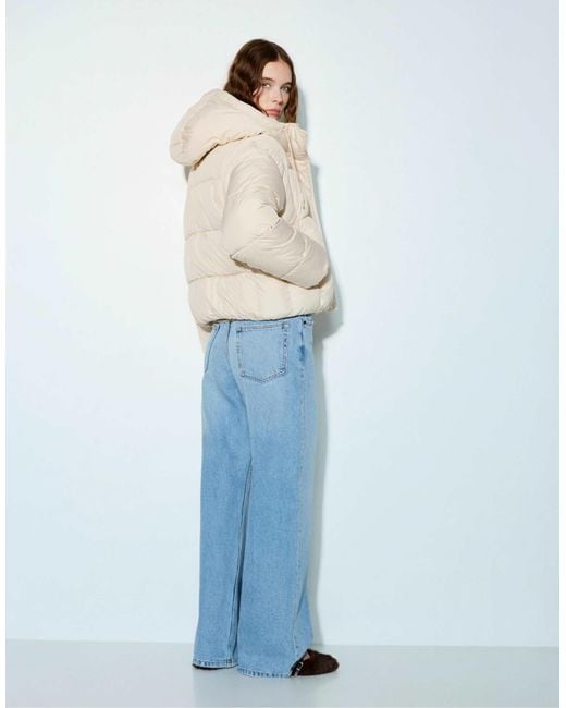 Pull&Bear Blue – kurze steppjacke