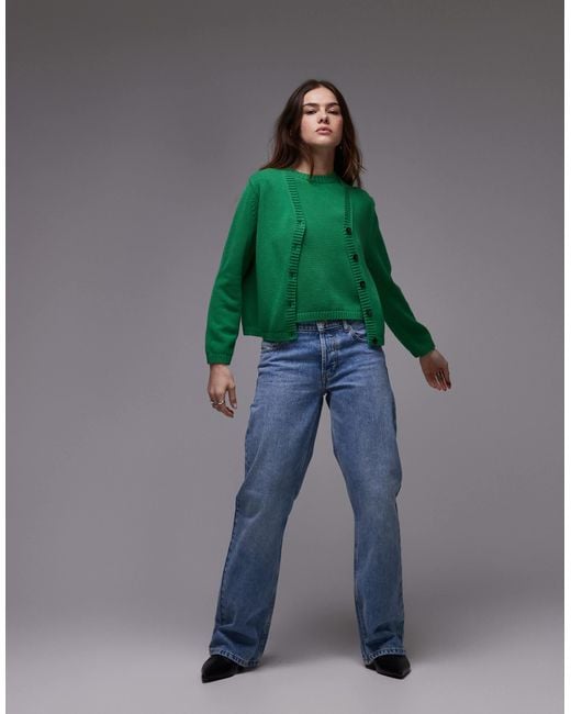 ARKET Green Co-Ord Knitted Cardigan With Button Front
