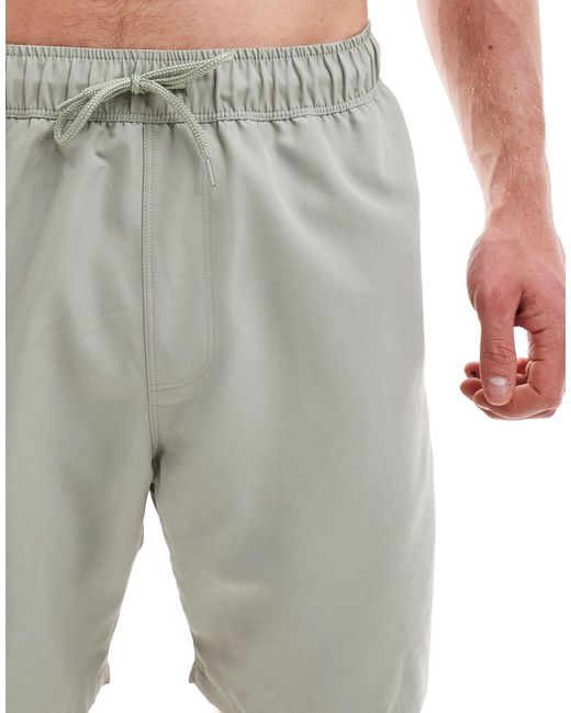 Confezione da 2 pantaloncini da bagno taglio medio verde salvia/marrone di ASOS in Multicolor da Uomo