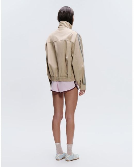 adidas Originals x ASOS Natural Oversized Track Jacket With Funnel Neck
