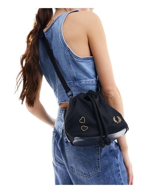 Fred Perry Blue Amy Mini Bucket Bag