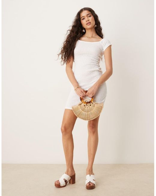 Glamorous White Square Neck Mini Dresses