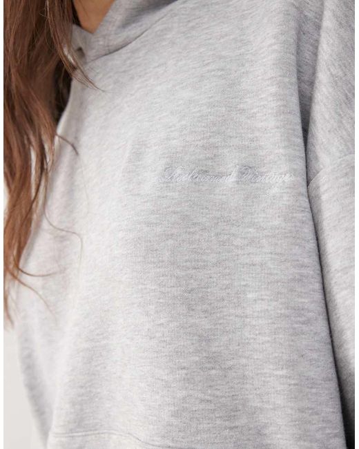 Reclaimed (vintage) Gray Heavyweight Boxy Hoodie Co-Ord