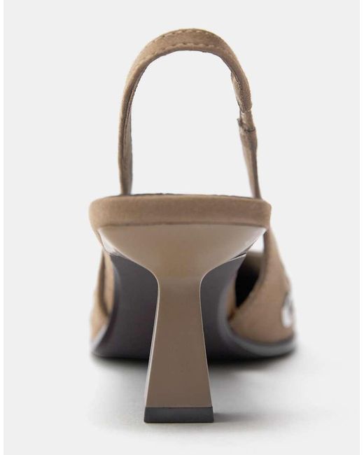 Pull&Bear White Studded High-heel Shoes