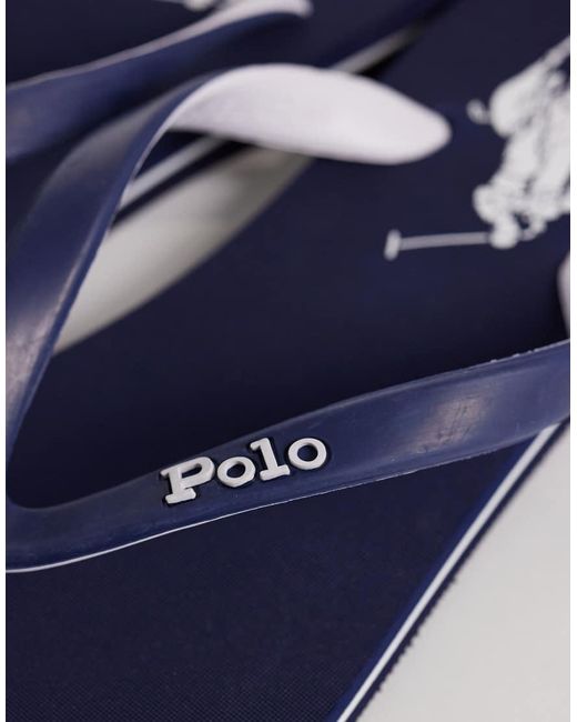 Polo Ralph Lauren Blue Bolt Logo Flip Flop for men