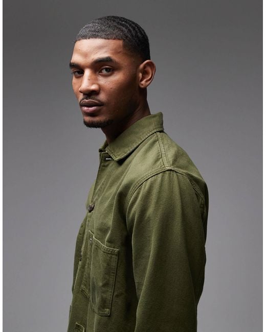 Tommy Hilfiger Green Chore Jacket for men