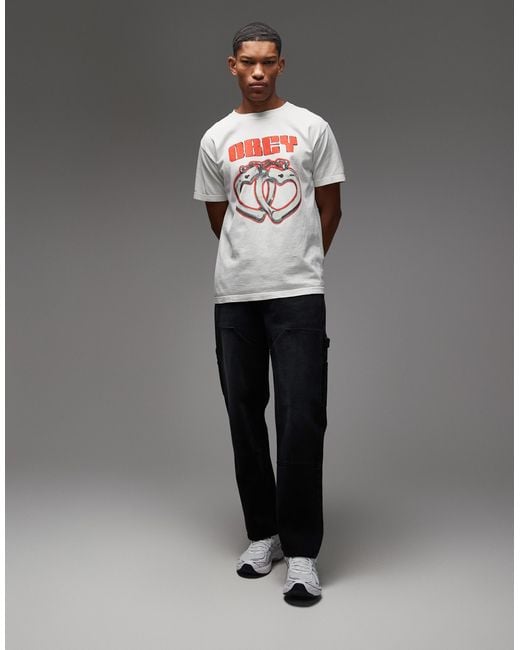 Obey – cuffs – t-shirt in Gray für Herren