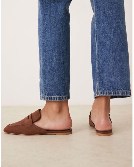 ASOS Blue Magnet Loafer Mules