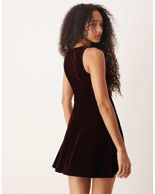 Mango Black Velvet Mini Shift Dress