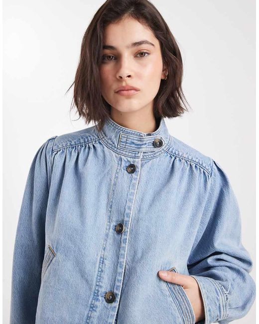 Levi's Blue Cropped Vintage Denim Jacket