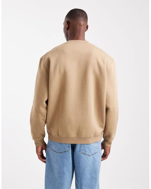 ASOS Blue Essentials Relaxed Fit Sweatshirt for men