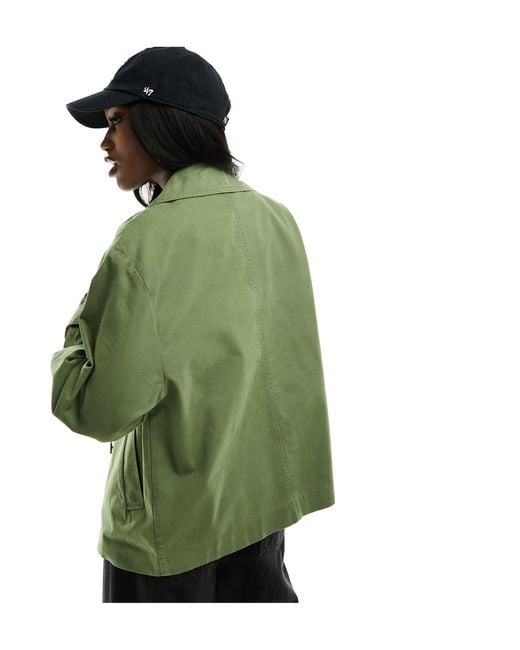 Monki Green Short Trench Coat