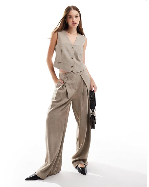 Vero Moda Brown Aware Textured Waistcoat