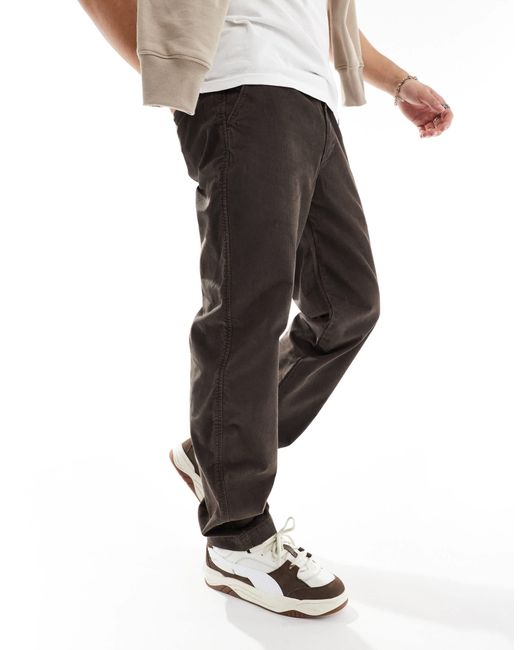 Levi's Brown Xx Easy Drawstring Loose Cord Chinos for men