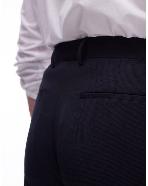Pantaloni da abito premium stile smoking di Topman in White da Uomo