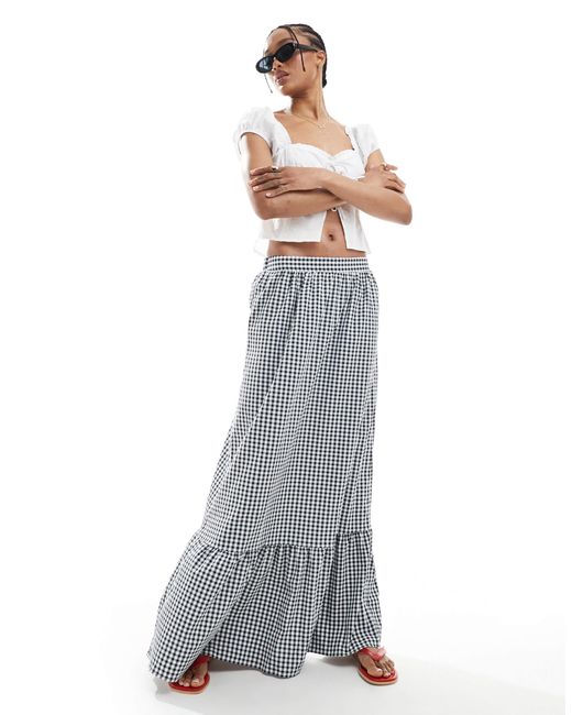 Vero Moda White – gestufter maxirock