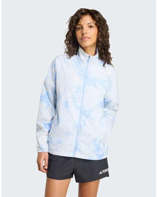 Adidas Originals White Terrex Multi Spray Dye Clima365 Wind Jacket