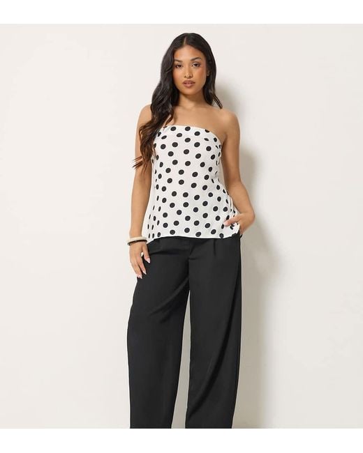 PixieGirl Black Petite Barrel Leg Trousers