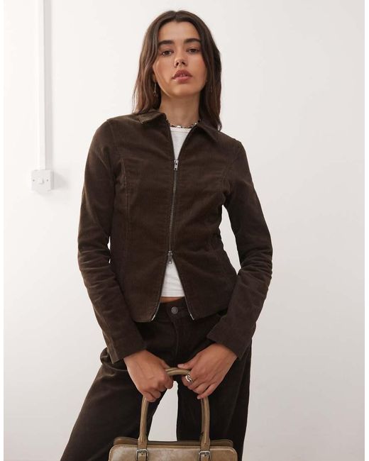 Weekday Black Co-ord Corduroy Fitted Jacket