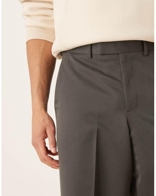ASOS Black Smart Loose Leg Trousers for men