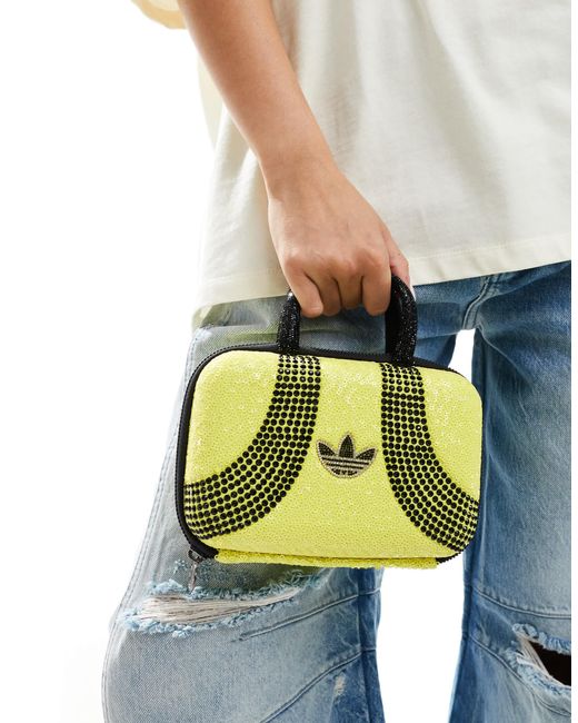 ★adidas★ rhinestone clutch bag yellow JM1188 adidas] Rhinestone clutch bag JM1188 Yellow | eBay