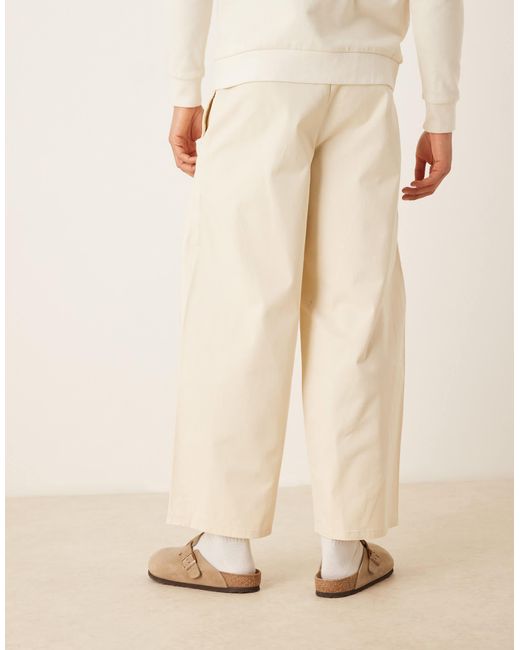 ASOS Natural Horseshoe Twill Trousers for men