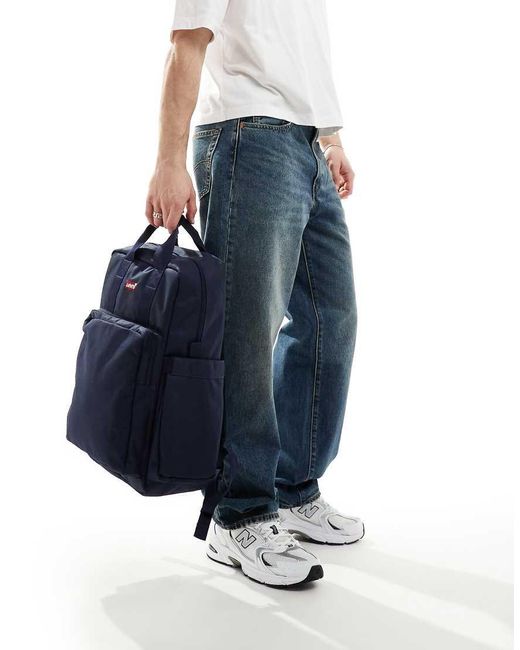 Mochila Grande Con Logo De Ala De Murciélago L Pack De Levi's de hombre de color Blue