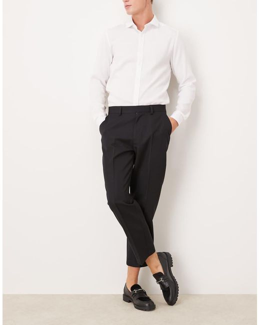 ASOS Nette Cropped Broek Met Rechte Pijpen in het White voor heren