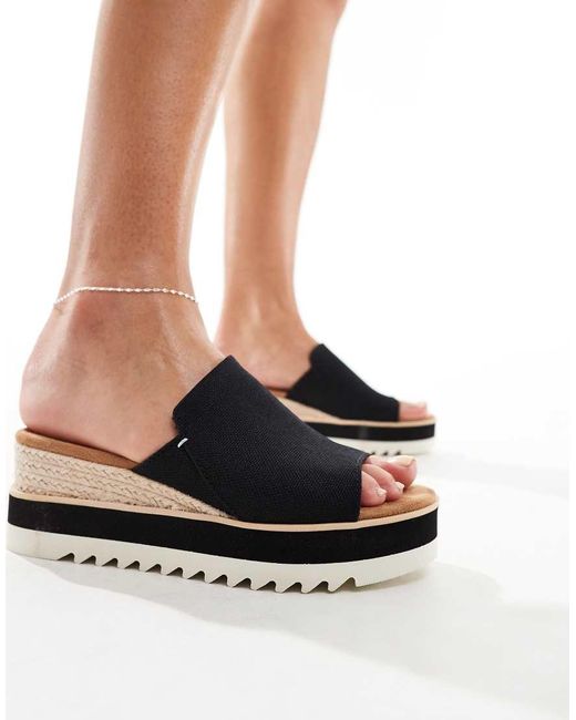 TOMS Black Diana Mule