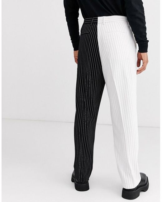 White Pinstripe Suit Pant for Men 