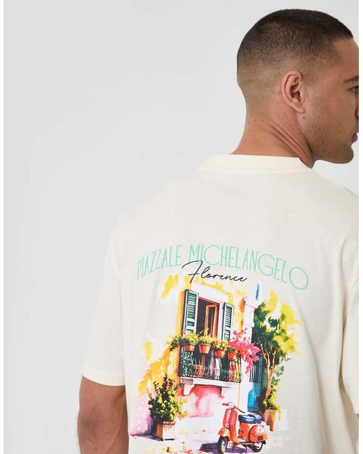 Threadbare White Relaxed Fit Graphic Cotton T-Shirt for men