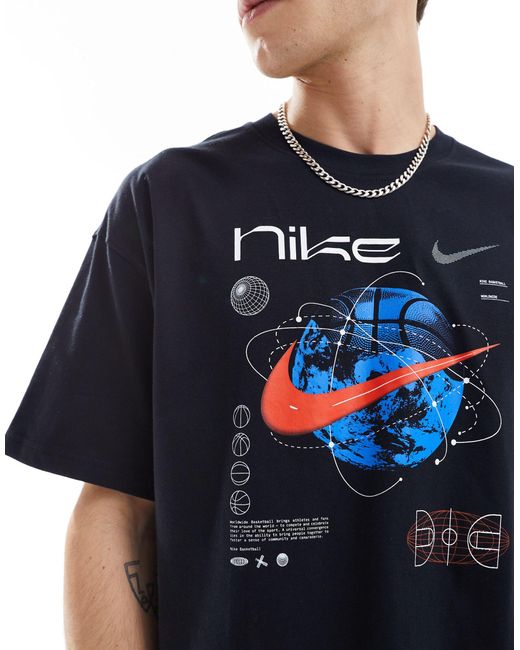 Nike Basketball Blue Swoosh T-shirt for men