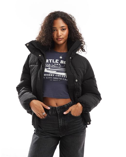 Pull&Bear Black Padded Puffer Jacket