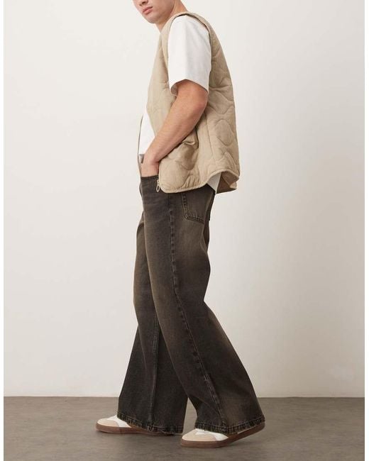 ASOS Natural Extreme baggy Jeans for men
