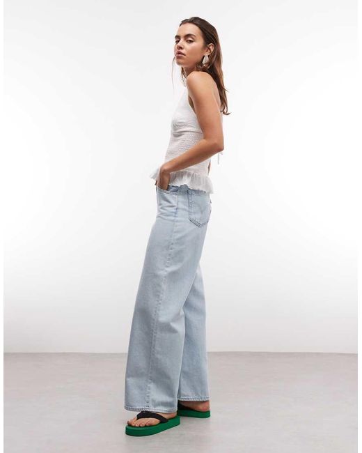 Levi's White Cinch baggy Jeans