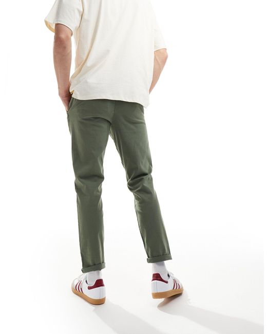 Pantalon chino fuselé - kaki délavé ASOS pour homme en coloris Natural