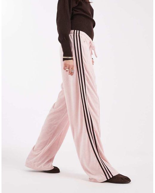 Adidas Originals Pink Terry Towel Firebird Pants