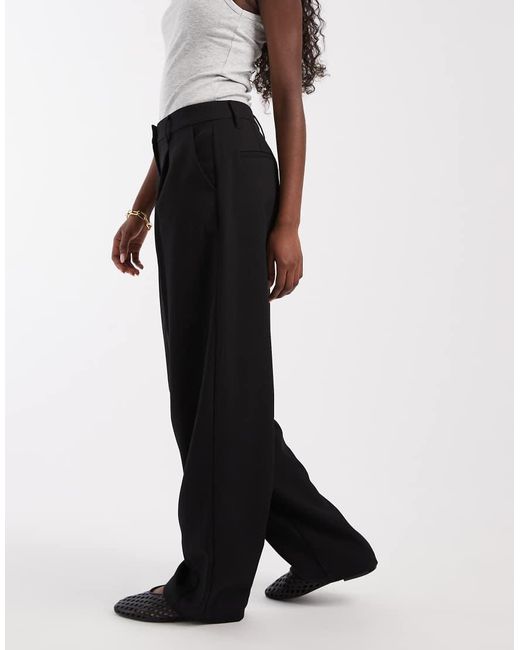 ASOS Black Arch Barrel Trousers