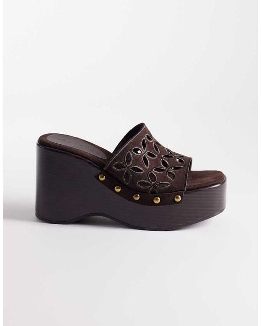 ASOS Brown Tilly Cut Out Wedges